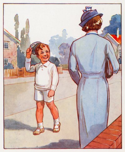 Comandos: Quítate la gorra ante la dama (litografía en color) de English School