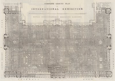 Plano completo de la Exposición Internacional (grabado) de English School