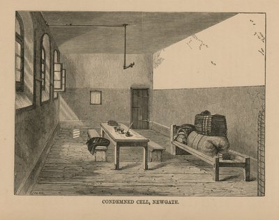 Celda de condenados en la Prisión de Newgate de English School