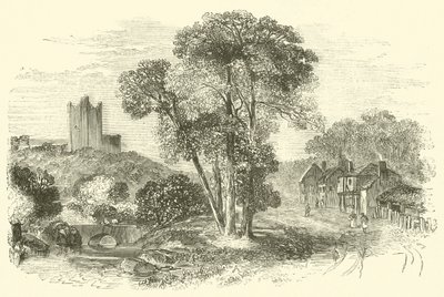 Castillo de Conisborough (o Conisbourgh) de English School