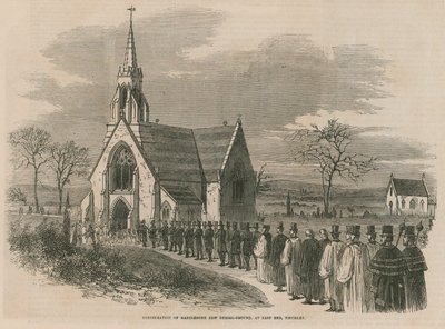 Consagración del nuevo cementerio de Marylebone de English School