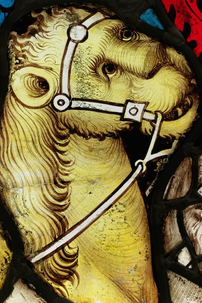Sección conservada de la Gran Ventana Este en York Minster: 