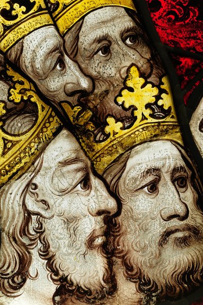 Sección conservada de la Gran Ventana Este en York Minster: 