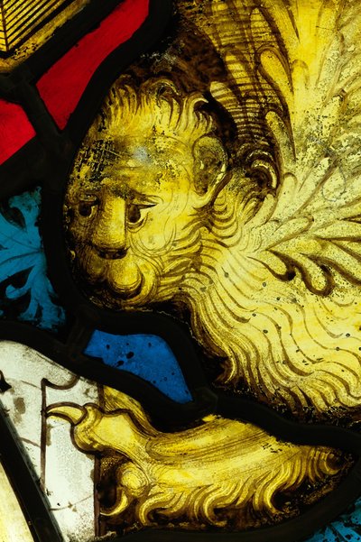 Sección conservada de la Gran Ventana Este en York Minster: 