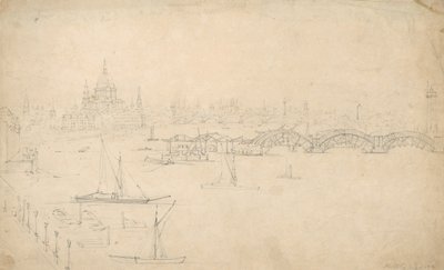 Construcción del Puente de Waterloo, Londres de English School