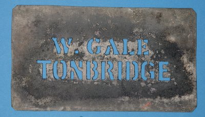 Plantilla de cobre de W. Gale, Tonbridge de English School