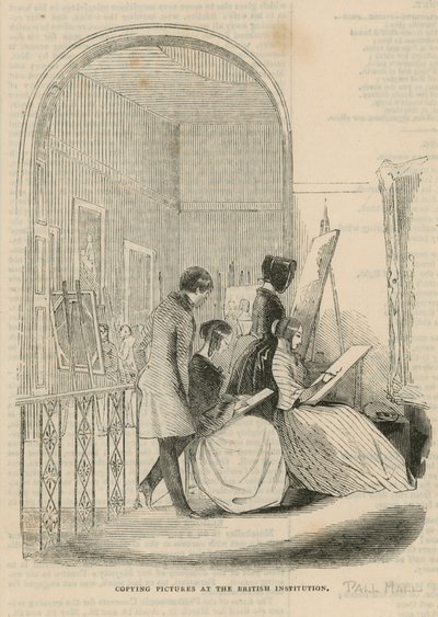 Copiando cuadros en la Institución Británica de English School