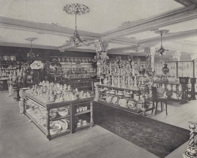 Rincón en las salas de exposición de porcelana, Harrods de English School
