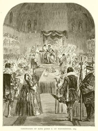 Coronación del rey Jacobo I en Westminster, 1603 de English School