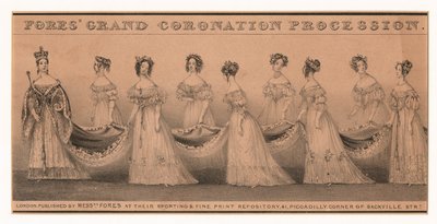 Procesión de coronación de la reina Victoria, Londres de English School