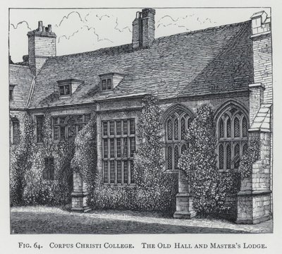 Corpus Christi College, el antiguo salón y la casa del maestro de English School