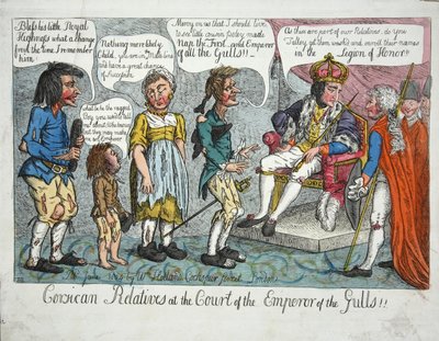¡Parientes corsos en la corte del emperador de las gaviotas! Pub. 1804 de English School