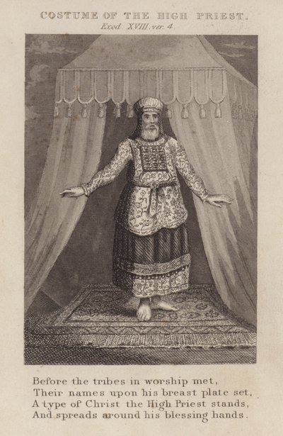 Traje del Sumo Sacerdote, Éxodo XVIII, ver 4 (grabado) de English School