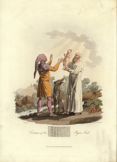 Traje de los irlandeses paganos de English School