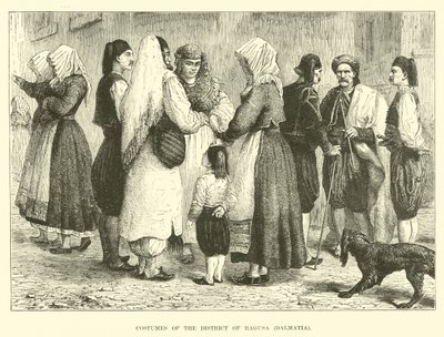 Trajes del Distrito de Ragusa, Dalmacia de English School