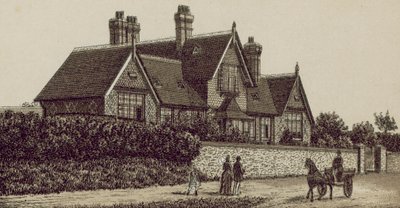 Cottage Hospital, Petersfield (litografía) de English School