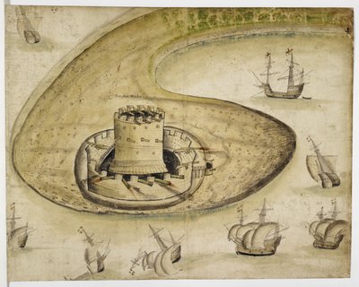 Algodón Augusto I.ii f. 29 Castillo Calshot de English School