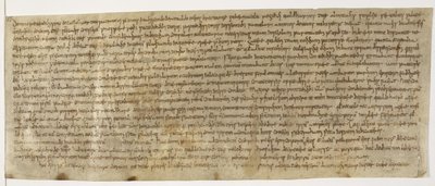 Cotton Augustus ii 18, carta de Wealdhere, c.704, la carta más antigua que se ha cerrado de English School