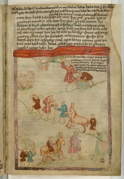 Algodón Claudio B. IV f.38, Génesis. Una historia de un viaje, del 