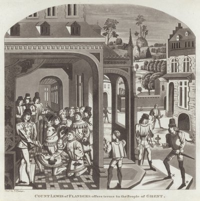 El conde Luis de Flandes ofrece términos a la gente de Gante de English School