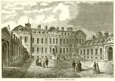 Patio de Montagu House, 1830 de English School