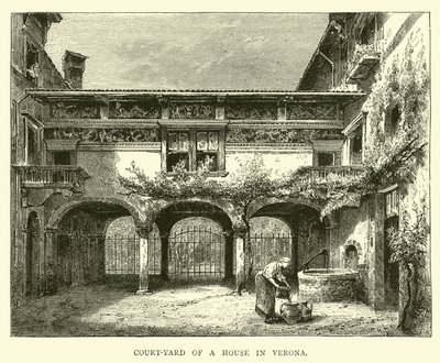 Patio de una casa en Verona de English School