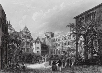 Patio de Heidelberg (grabado) de English School