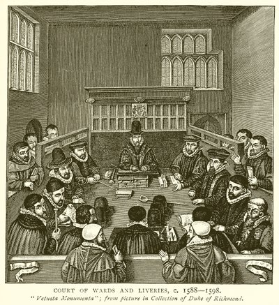 Corte de Tutelas y Livery, c. 1588-1598 de English School