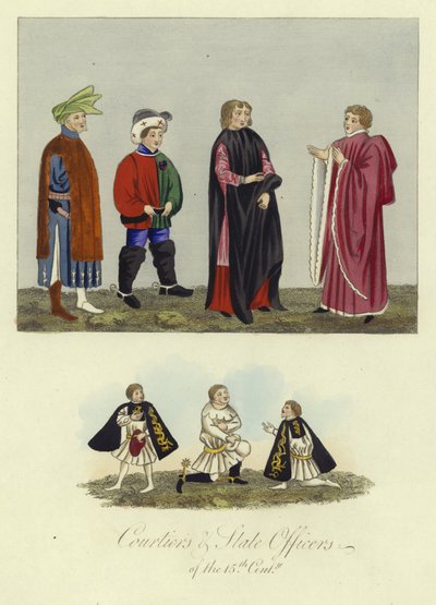Cortesanos y oficiales de estado del siglo XV de English School