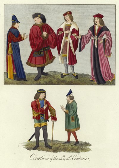 Cortesanos de los siglos XV y XVI de English School