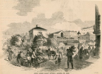 Mercado de Covent Garden, 22 de diciembre de 1849 de English School