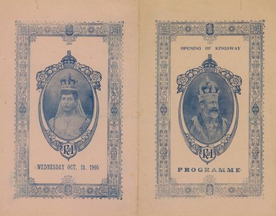 Portada del programa de la inauguración de Kingsway de English School