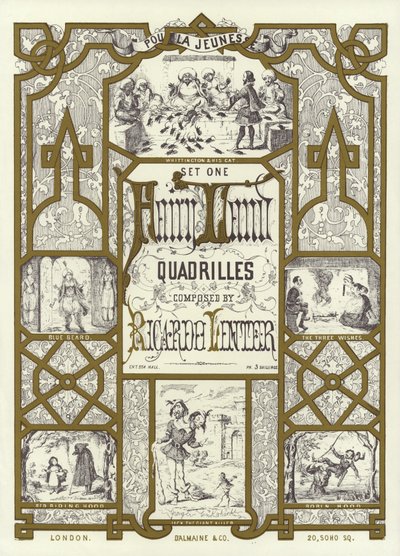 Imagen de portada del primer conjunto de Fairy Land Quadrilles compuesto por Ricardo Lenter de English School