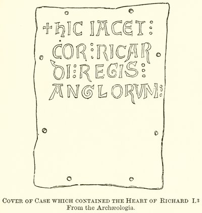 Cubierta del Estuche que Contenía el Corazón de Ricardo I de English School
