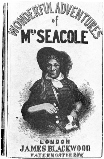 Portada de la primera edición de Las maravillosas aventuras de la Sra. Seacole, publicada por James Blackwood de Paternoster Row, 1857 de English School