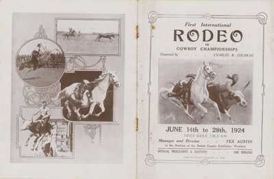 Portada del programa para el primer rodeo internacional de English School