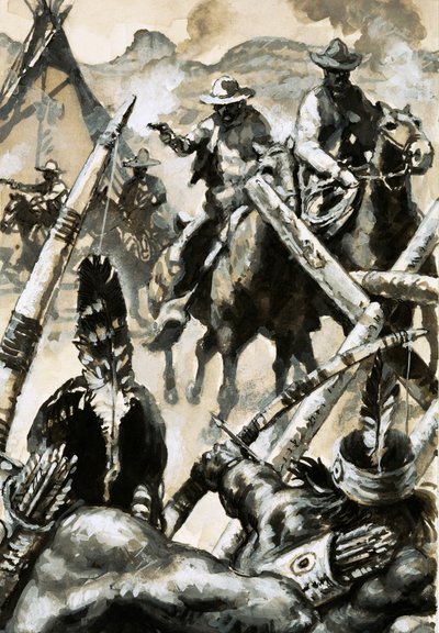 Vaqueros e indios en guerra de English School