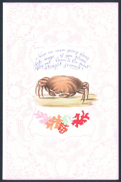 Tarjeta de felicitación de cangrejo de English School
