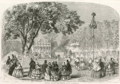 Jardines de Cremorne, Londres, la danza del palo de mayo de English School