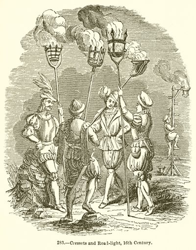 Cresoles y luz de carretera, siglo XVI de English School