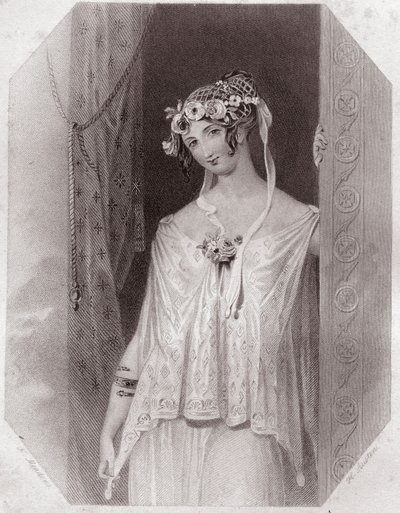 Criseyda (Troilo y Crésida) - de la Galería de mujeres de Shakespeare, colección de cuarenta y cinco retratos serios por artistas tempranos de Londres, enriquecidos con avisos críticos y literarios, circa 1838 de English School