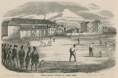 Partido de críquet en Lords Cricket Ground, St Johns Wood de English School
