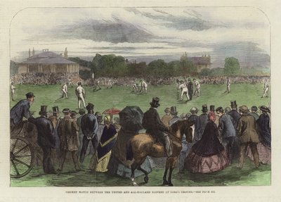 Partido de cricket entre los United y All-England Elevens de English School