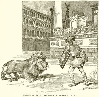 Criminal Luchando con un León Hambriento de English School