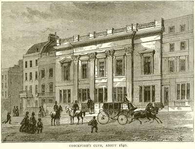 Crockfords Club, alrededor de 1840 de English School