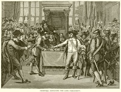 Cromwell disolviendo el Parlamento Largo de English School