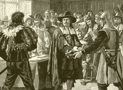 Cromwell disolviendo el Parlamento Largo de English School