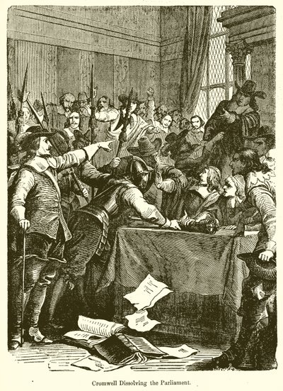 Cromwell disolviendo el Parlamento de English School