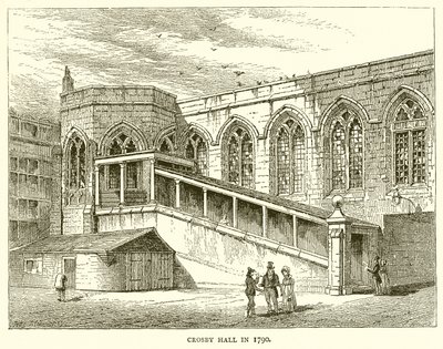Crosby Hall en 1790 de English School