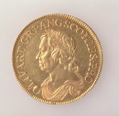 Corona de Oliver Cromwell (1599-1658), Casa de Moneda de Londres, 1658 (anverso) de English School